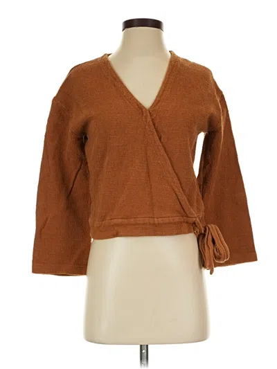 Pre-owned Texture & Thread Madewell Cardigan Sweater In Brown