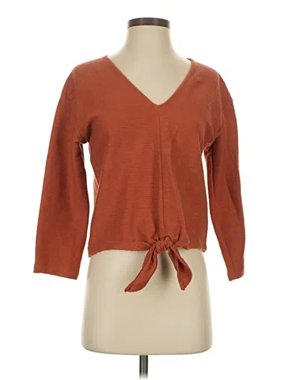 Pre-owned Texture & Thread Madewell Cardigan Sweater In Orange