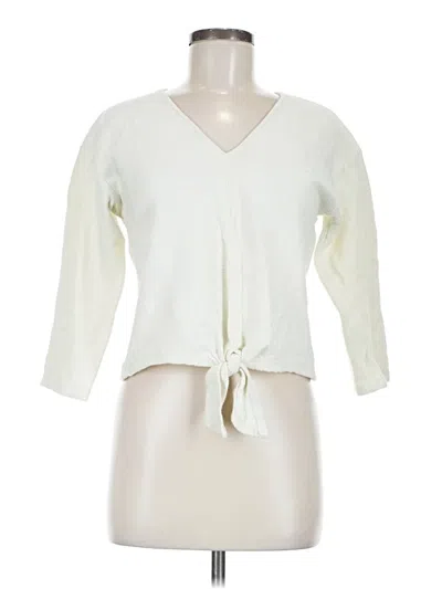 Pre-owned Texture & Thread Madewell Cardigan Sweater In White