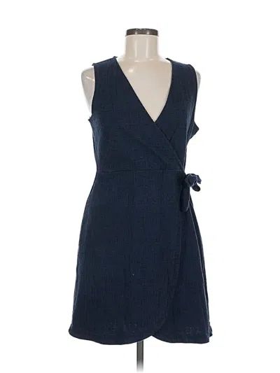 Pre-owned Texture & Thread Madewell Casual Dress In Blue