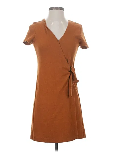 Pre-owned Texture & Thread Madewell Casual Dress In Brown