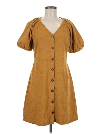 Pre-owned Texture & Thread Madewell Casual Dress In Brown