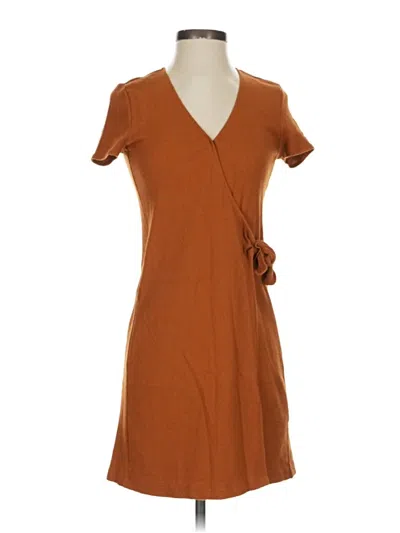 Pre-owned Texture & Thread Madewell Casual Dress In Brown