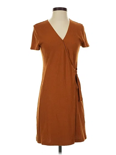 Pre-owned Texture & Thread Madewell Casual Dress In Brown
