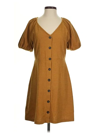Pre-owned Texture & Thread Madewell Casual Dress In Brown
