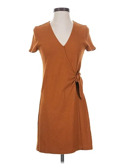 Pre-owned Texture & Thread Madewell Casual Dress In Brown