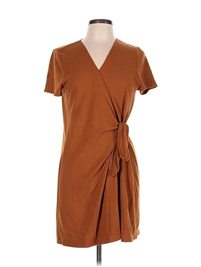 Pre-owned Texture & Thread Madewell Casual Dress In Brown
