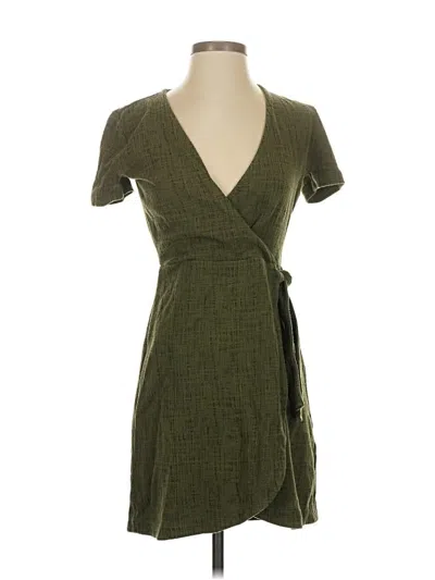 Pre-owned Texture & Thread Madewell Casual Dress In Green