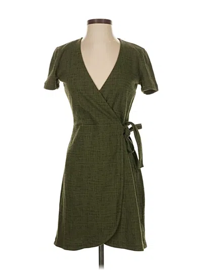 Pre-owned Texture & Thread Madewell Casual Dress In Green