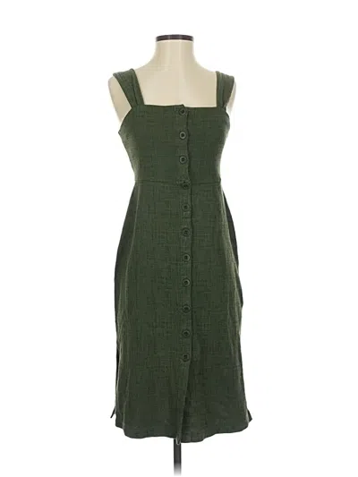 Pre-owned Texture & Thread Madewell Casual Dress In Green