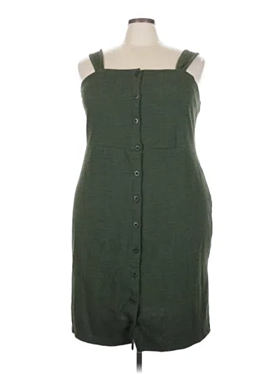 Pre-owned Texture & Thread Madewell Casual Dress In Green