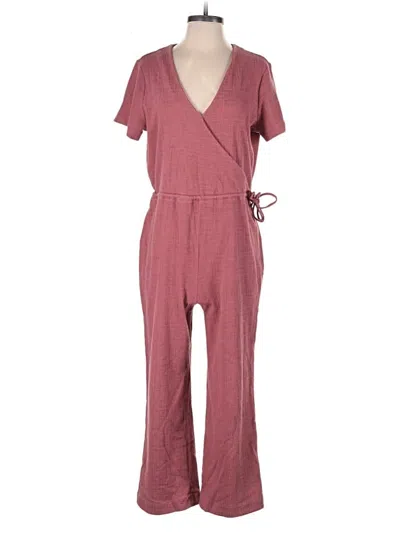 Pre-owned Texture & Thread Madewell Jumpsuit In Burgundy