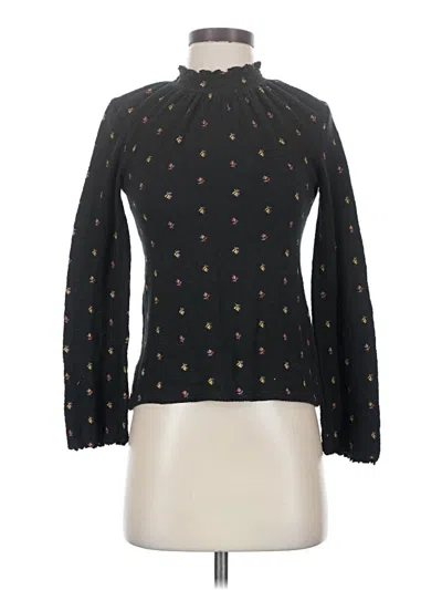 Pre-owned Texture & Thread Madewell Long Sleeve Blouse In Black