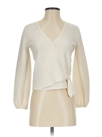 Pre-owned Texture & Thread Madewell Long Sleeve Blouse In Ivory