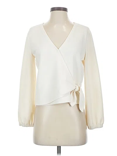 Pre-owned Texture & Thread Madewell Long Sleeve Blouse In Ivory