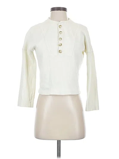 Pre-owned Texture & Thread Madewell Long Sleeve Blouse In White
