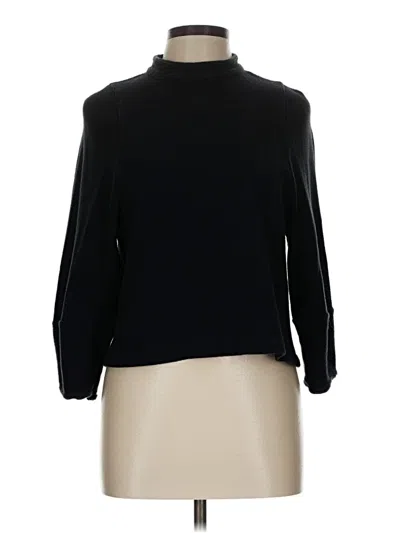 Pre-owned Texture & Thread Madewell Long Sleeve Top Black Turtleneck Tops