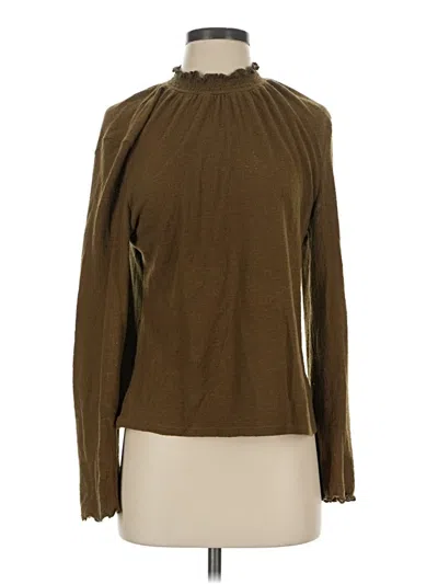Pre-owned Texture & Thread Madewell Long Sleeve Top Brown Turtleneck Tops