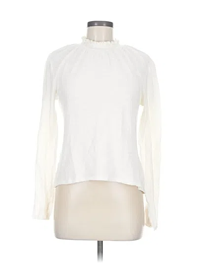 Pre-owned Texture & Thread Madewell Long Sleeve Top Ivory Mock Neckline Tops