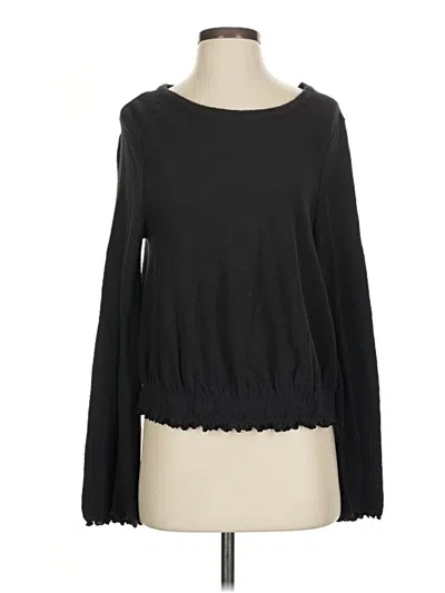 Pre-owned Texture & Thread Madewell Long Sleeve T-shirt In Black