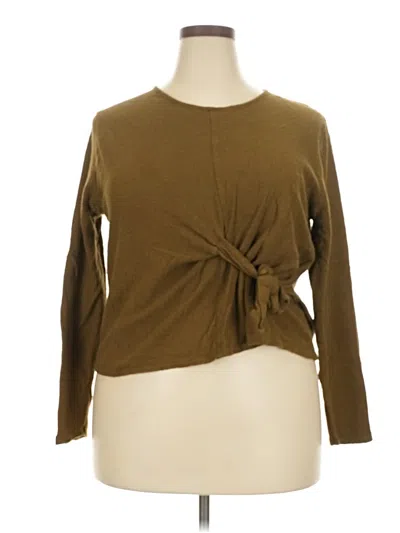 Pre-owned Texture & Thread Madewell Long Sleeve T-shirt In Brown