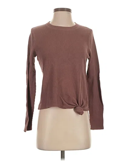 Pre-owned Texture & Thread Madewell Long Sleeve T-shirt In Brown