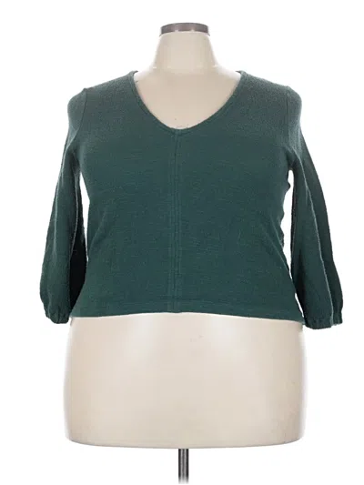 Pre-owned Texture & Thread Madewell Long Sleeve T-shirt In Teal