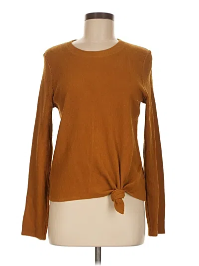 Pre-owned Texture & Thread Madewell Pullover Sweater In Brown