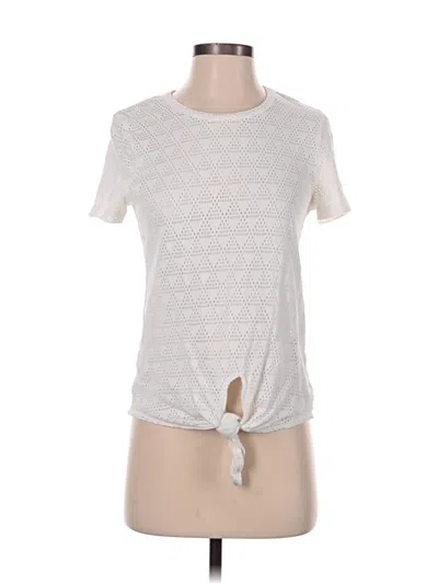Pre-owned Texture & Thread Madewell Short Sleeve Top Gray Keyhole Neckline Tops