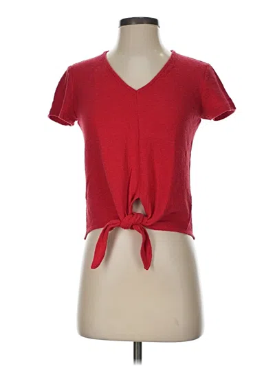 Pre-owned Texture & Thread Madewell Short Sleeve Top Red V-neck Tops