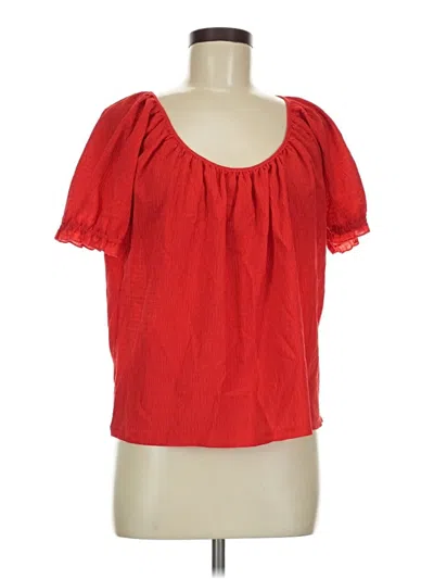 Pre-owned Texture & Thread Madewell Short Sleeve T-shirt In Red