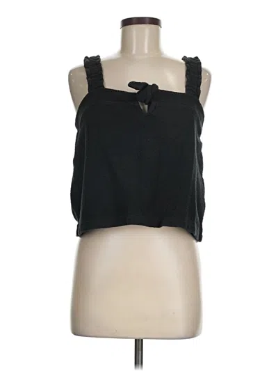 Pre-owned Texture & Thread Madewell Sleeveless Blouse In Black