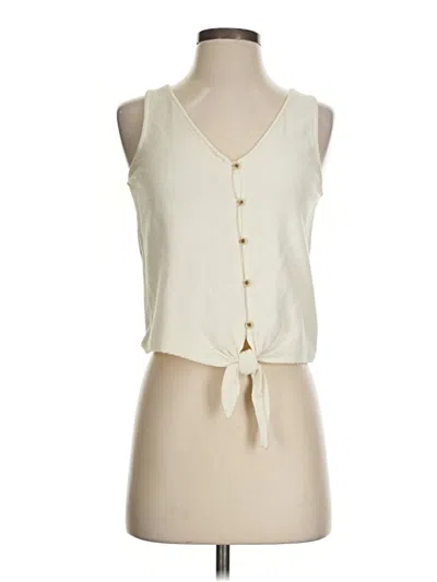 Pre-owned Texture & Thread Madewell Sleeveless Blouse In Ivory