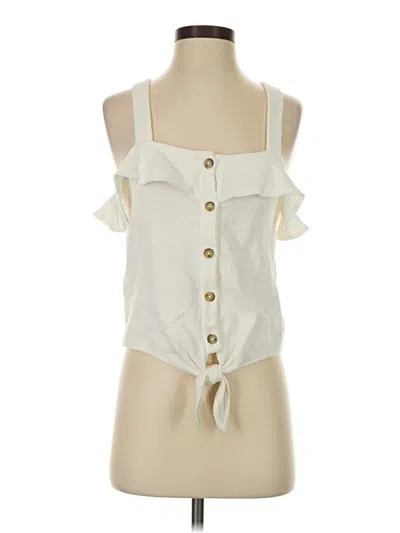Pre-owned Texture & Thread Madewell Sleeveless Blouse In Ivory