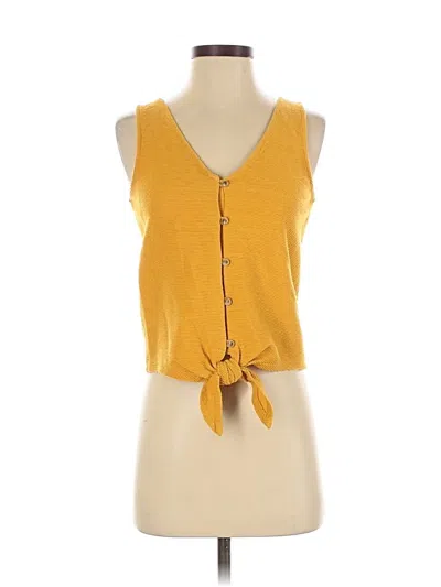 Pre-owned Texture & Thread Madewell Sleeveless Blouse In Yellow