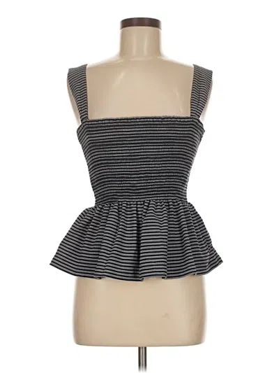 Pre-owned Texture & Thread Madewell Sleeveless Top Black Sweetheart Neckline Tops