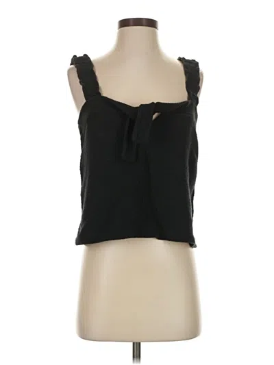 Pre-owned Texture & Thread Madewell Sleeveless Top Black Sweetheart Neckline Tops