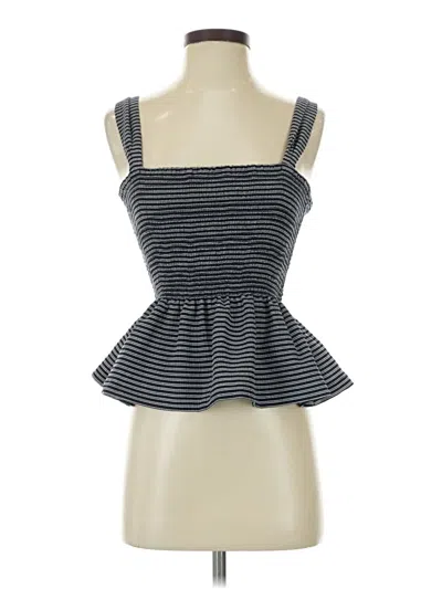 Pre-owned Texture & Thread Madewell Sleeveless Top Black Sweetheart Neckline Tops