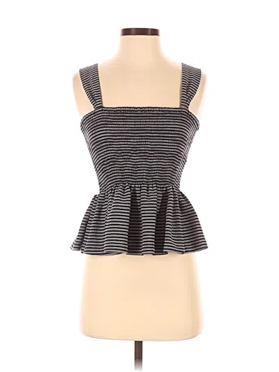 Pre-owned Texture & Thread Madewell Sleeveless Top Black Sweetheart Neckline Tops