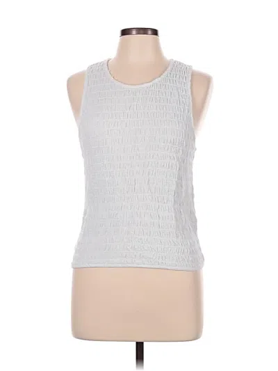 Pre-owned Texture & Thread Madewell Sleeveless Top Silver Scoop Neck Tops