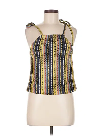 Pre-owned Texture & Thread Madewell Sleeveless Top Yellow Halter Neckline Tops