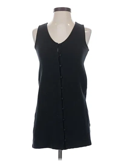 Pre-owned Texture & Thread Madewell Tank Top Black Plunge Neckline Tops