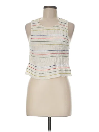 Pre-owned Texture & Thread Madewell Tank Top Ivory Halter Neckline Tops