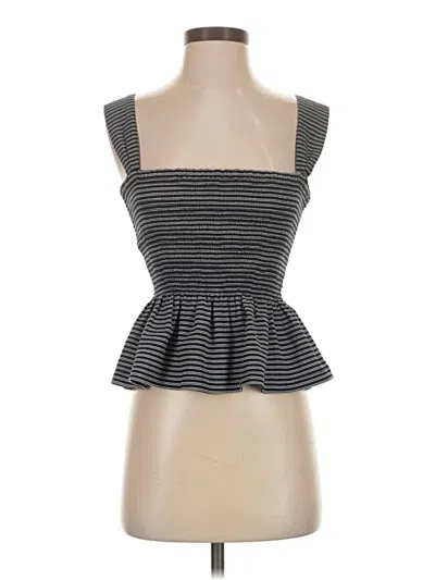 Pre-owned Texture & Thread Madewell Tube Top Black Strapless Neckline Tops