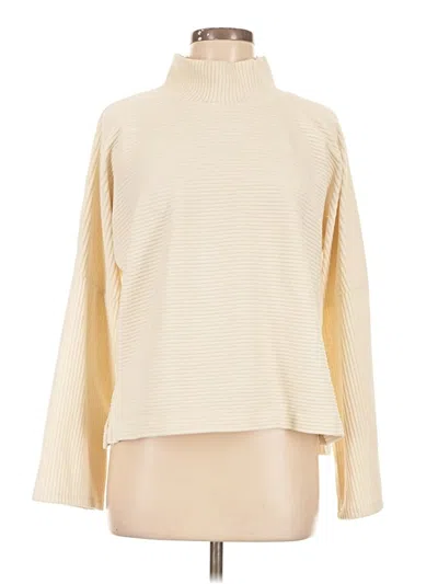 Pre-owned Texture & Thread Madewell Turtleneck Sweater In White