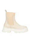 Tf Sport Woman Ankle Boots Beige Size 11 Soft Leather In Beige