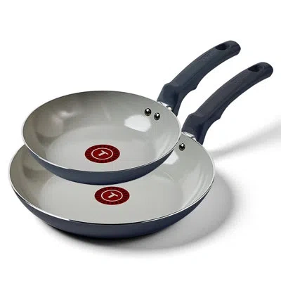 T-fal Essentials Non-stick Cookware, 2 Piece Frypan Set, 8 Inch , Midnight Blue