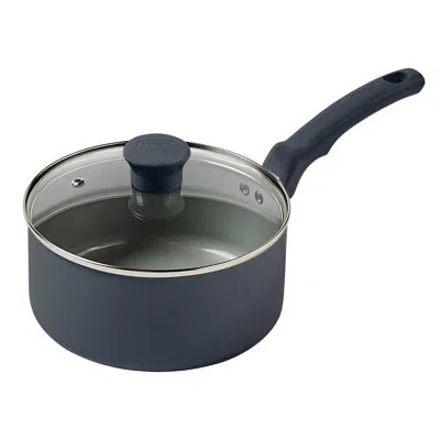 T-fal Essentials Non-stick Cookware, 3 Quart Saucepan With Lid, Midnight Blue