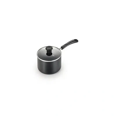 T-fal Essentials Nonstick Sauce Pan With Lid, 3 Quart, Black