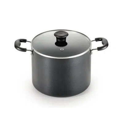 T-fal Essentials Nonstick Stockpot, 8 Quart, Black